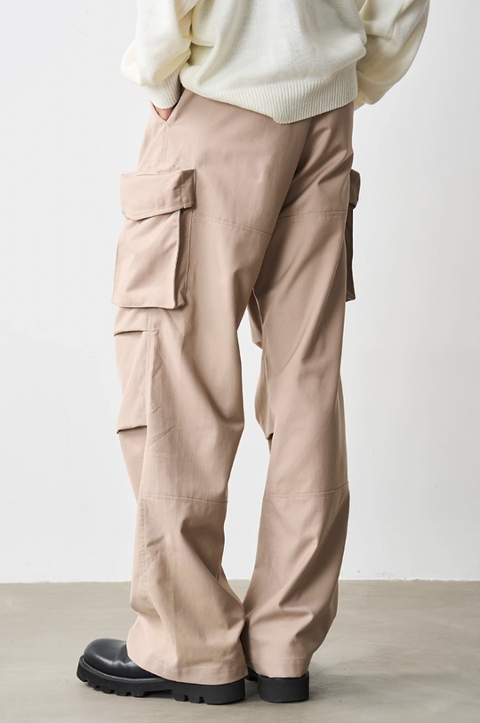 Harsh and Cruel Multi Pocket Knee Pleated Trousers
