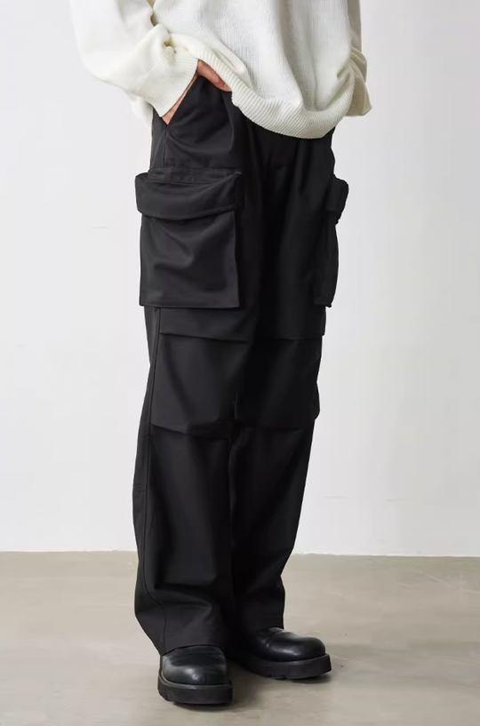 Harsh and Cruel Multi Pocket Knee Pleated Trousers