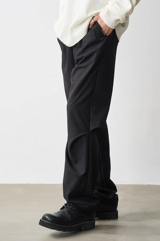 Harsh and Cruel Pleat Split & 3D Cut Suit Pants