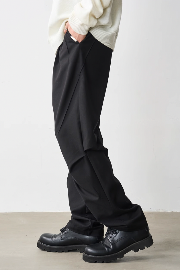 Harsh and Cruel Pleat Split & 3D Cut Suit Pants