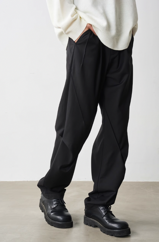 Harsh and Cruel Pleat Split & 3D Cut Suit Pants