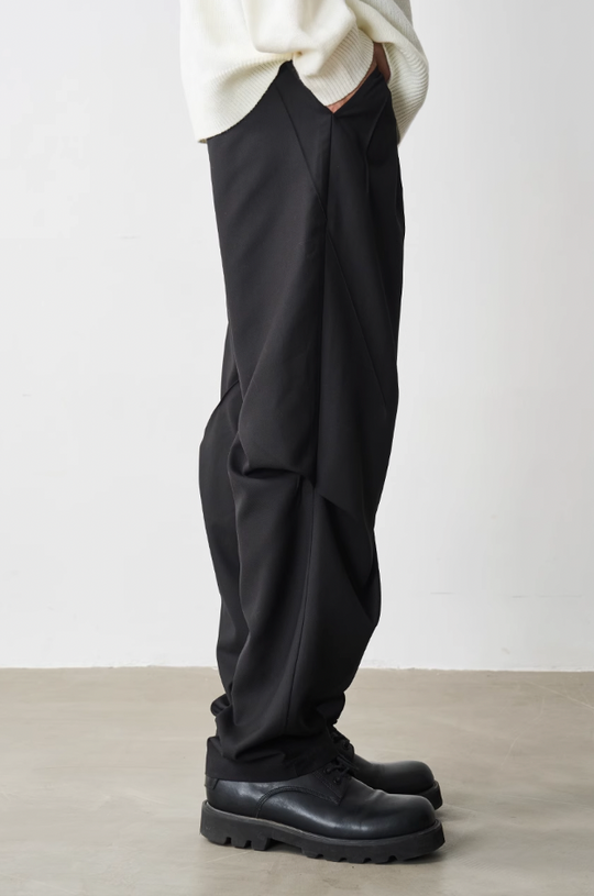 Harsh and Cruel Pleat Split & 3D Cut Suit Pants