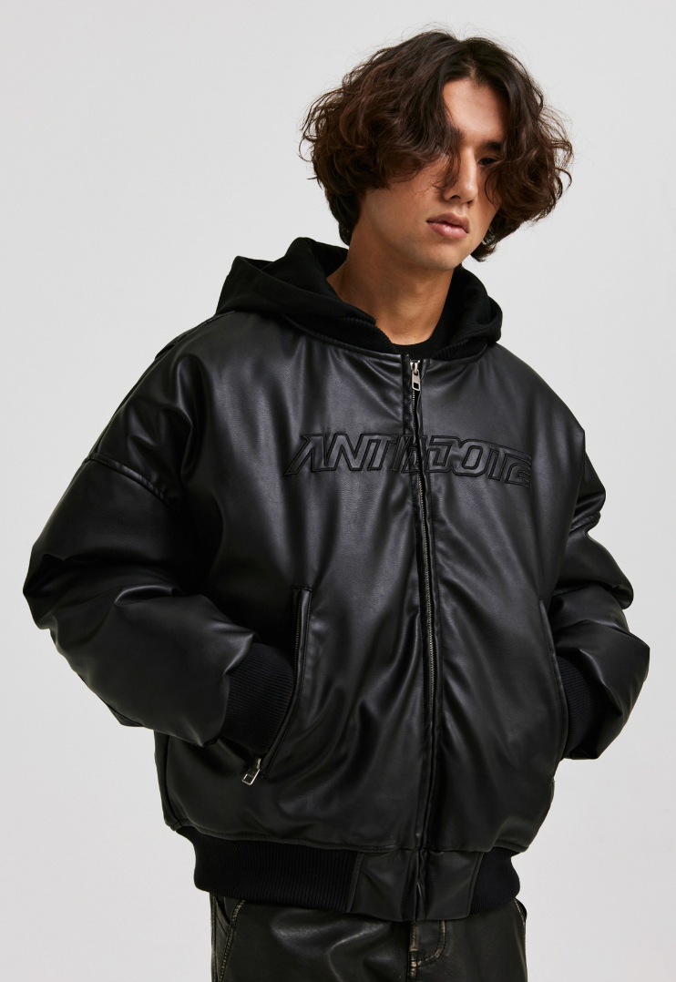 ANTIDOTE Detachable Hat Down Bomber Jacket