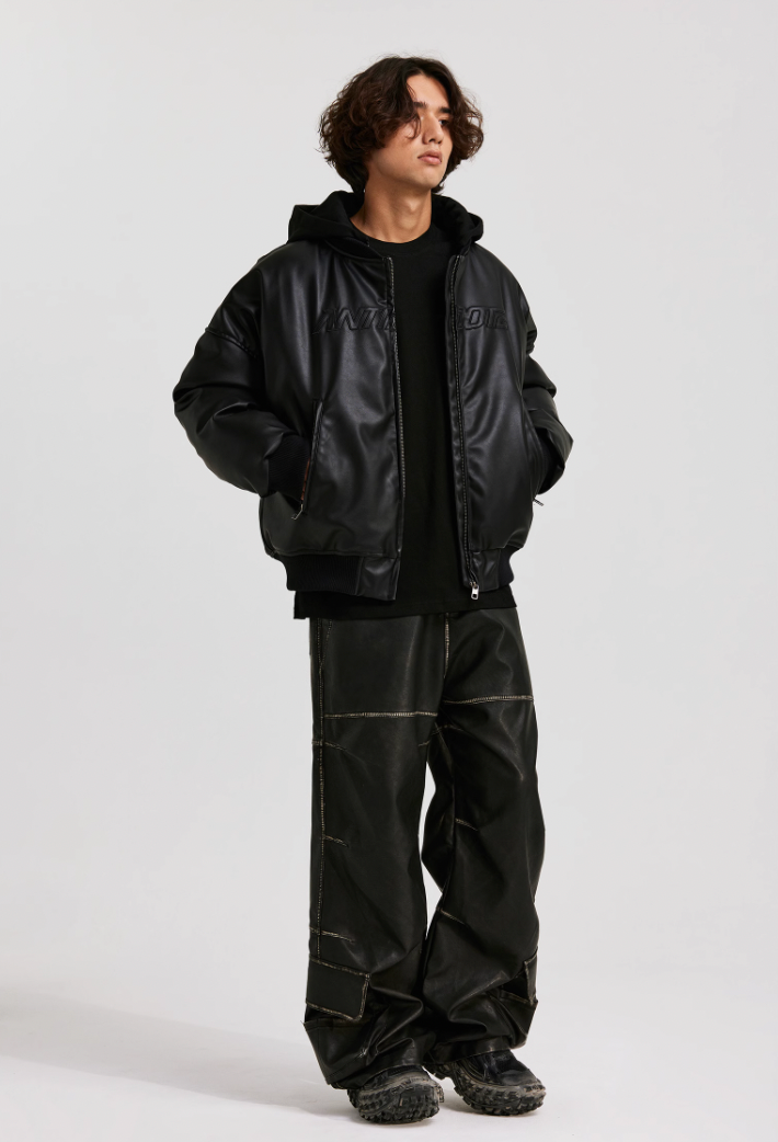 ANTIDOTE Detachable Hat Down Bomber Jacket