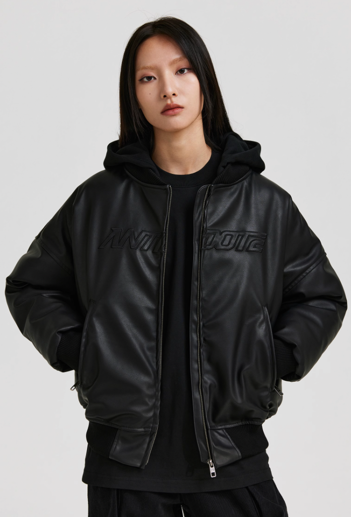 ANTIDOTE Detachable Hat Down Bomber Jacket
