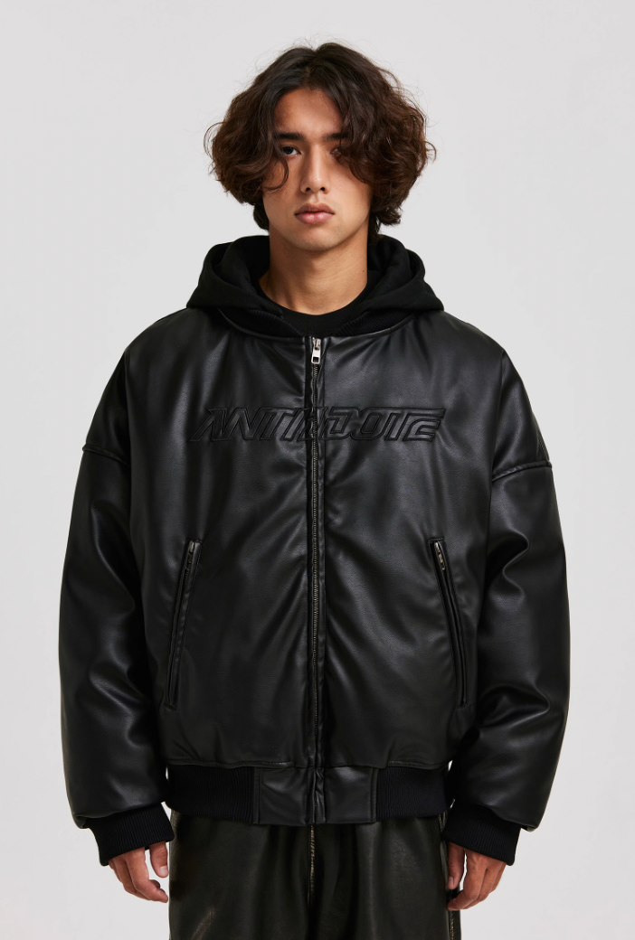 ANTIDOTE Detachable Hat Down Bomber Jacket