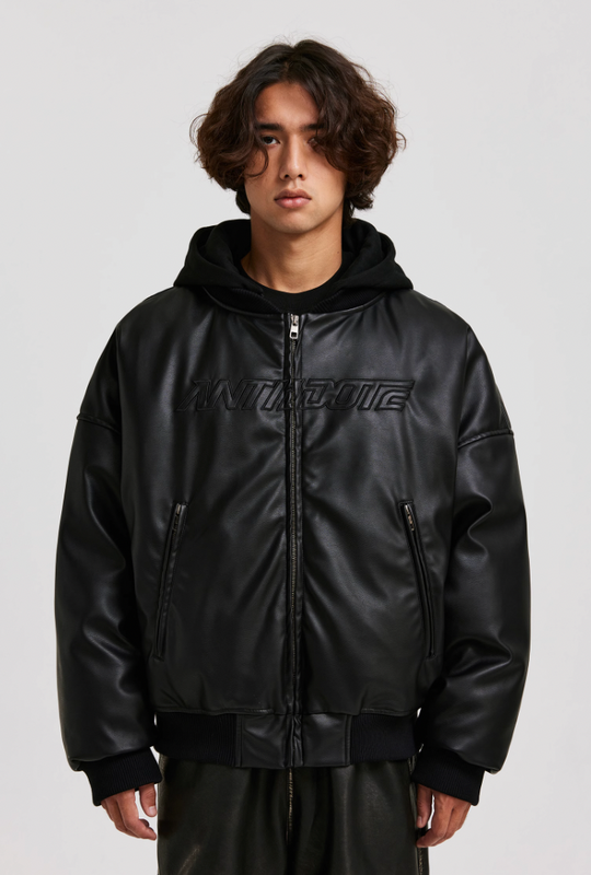 ANTIDOTE Detachable Hat Down Bomber Jacket
