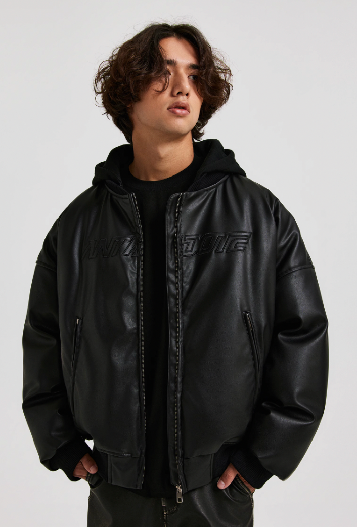 ANTIDOTE Detachable Hat Down Bomber Jacket