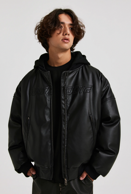 ANTIDOTE Detachable Hat Down Bomber Jacket