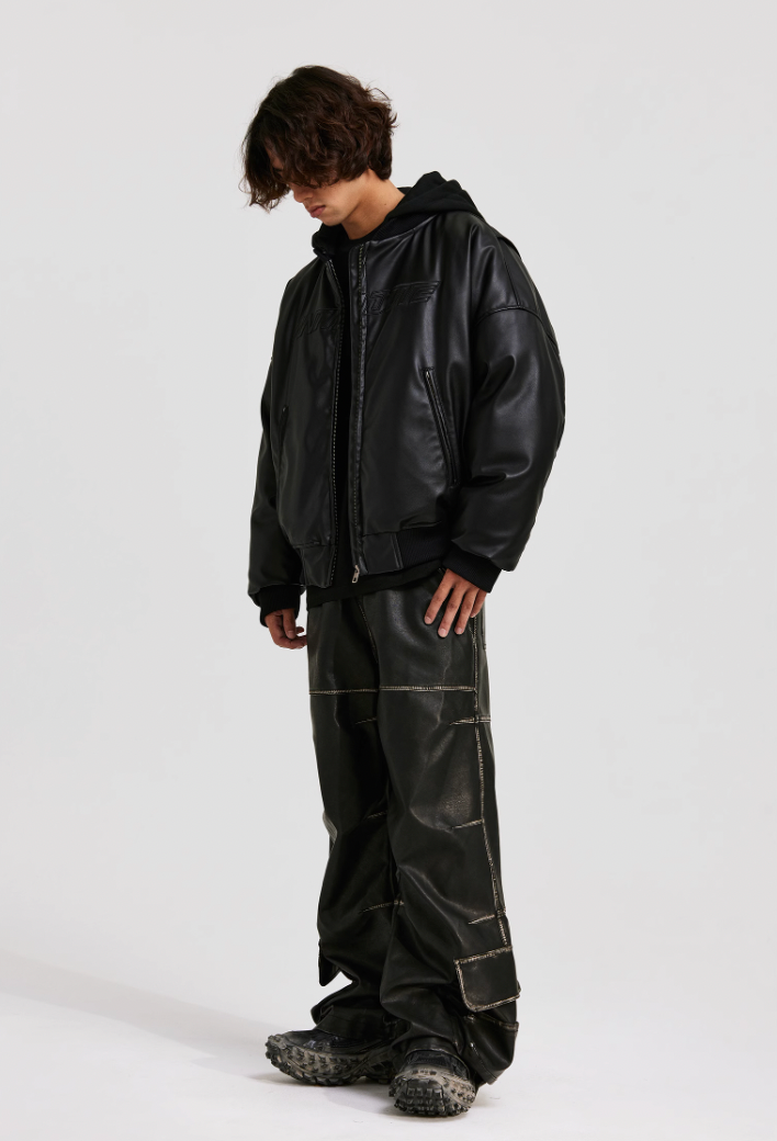 ANTIDOTE Detachable Hat Down Bomber Jacket