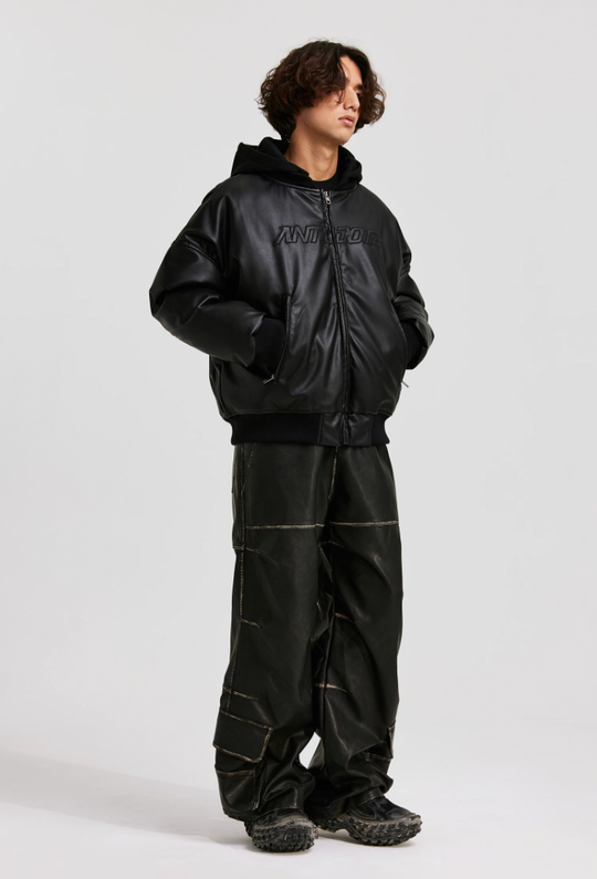 ANTIDOTE Detachable Hat Down Bomber Jacket