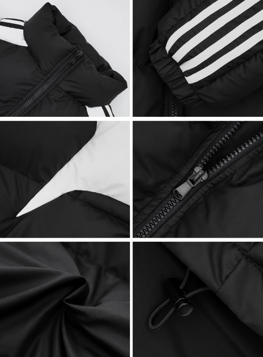 ANTIDOTE Contrast Color Stripe Down Jacket