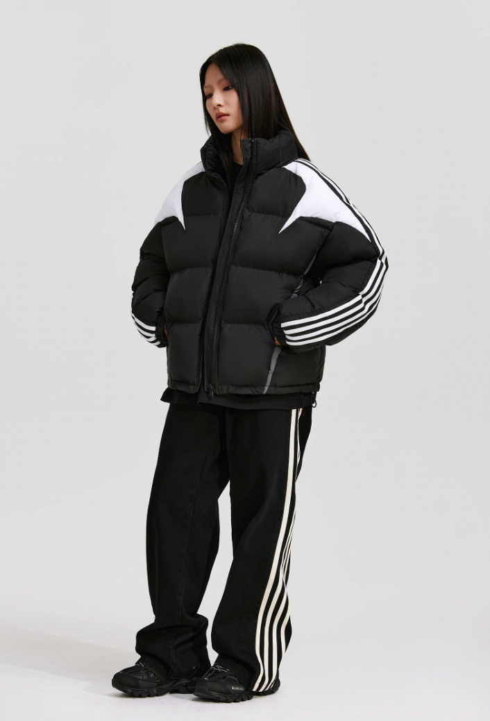 ANTIDOTE Contrast Color Stripe Down Jacket