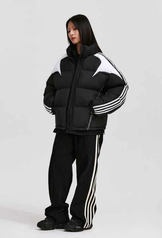 ANTIDOTE Contrast Color Stripe Down Jacket