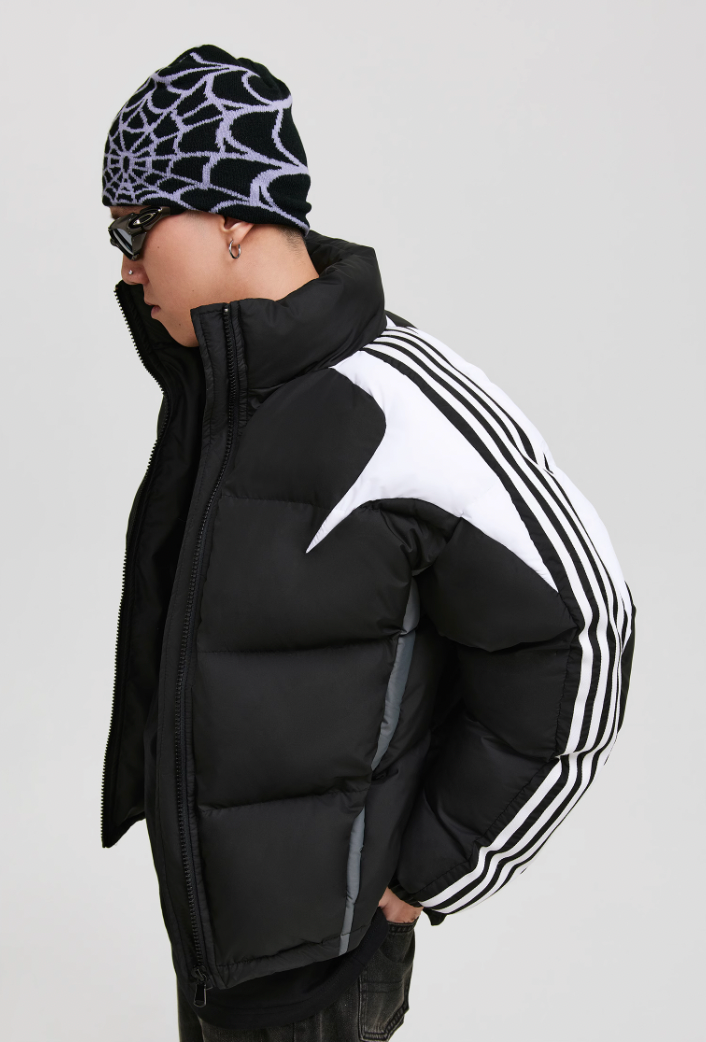 ANTIDOTE Contrast Color Stripe Down Jacket