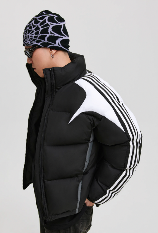 ANTIDOTE Contrast Color Stripe Down Jacket