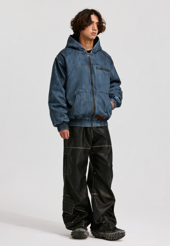 ANTIDOTE Washed Hooded Denim Jacket