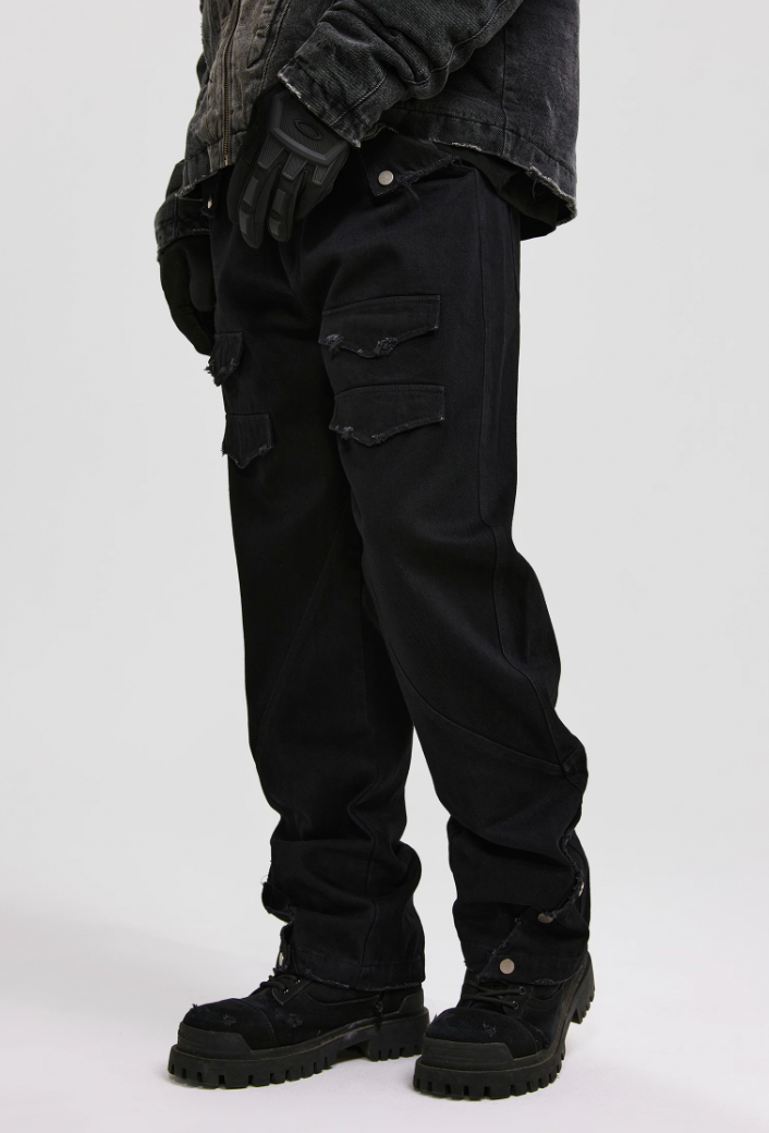 ANTIDOTE Structural Pocket Micro Flared Denim Jeans