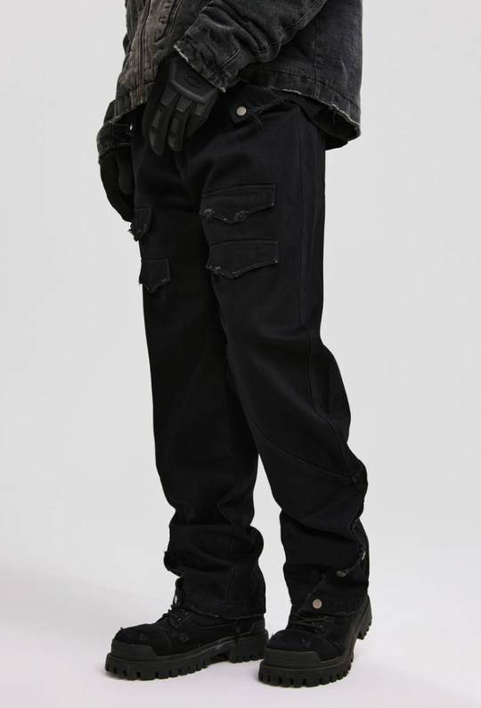 ANTIDOTE Structural Pocket Micro Flared Denim Jeans