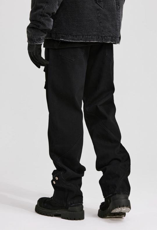 ANTIDOTE Structural Pocket Micro Flared Denim Jeans