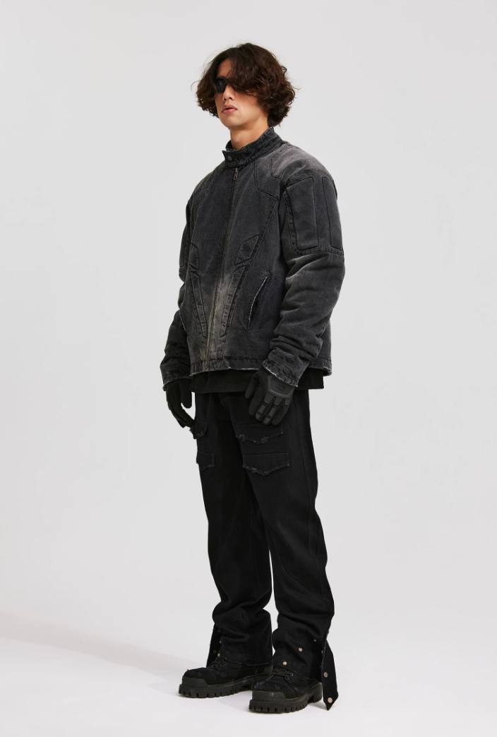 ANTIDOTE Structural Pocket Micro Flared Denim Jeans