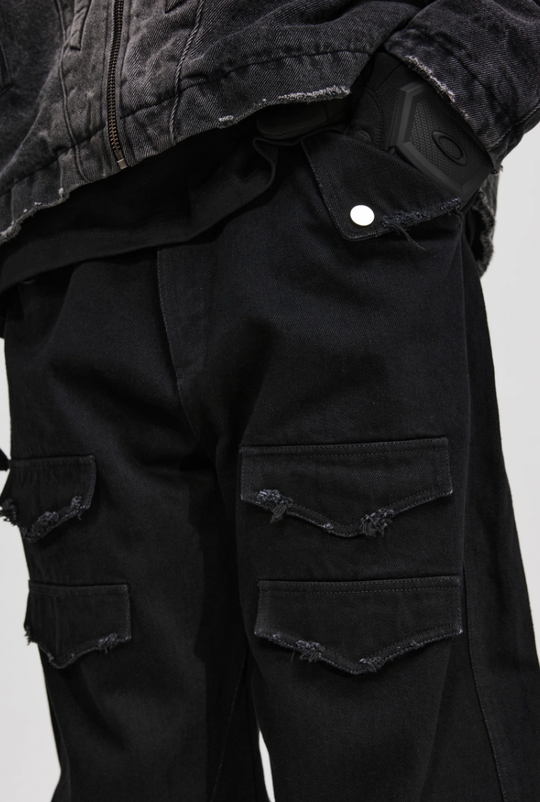 ANTIDOTE Structural Pocket Micro Flared Denim Jeans