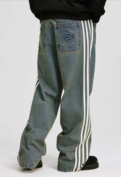 ANTIDOTE Vintage Striped Denim Jeans