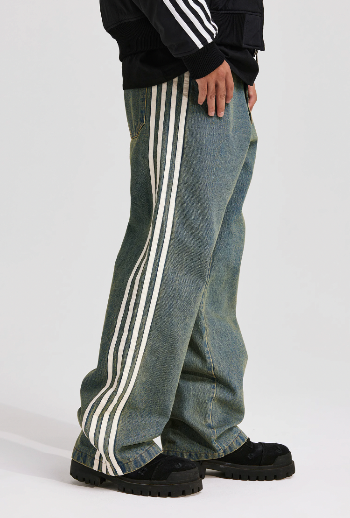 ANTIDOTE Vintage Striped Denim Jeans