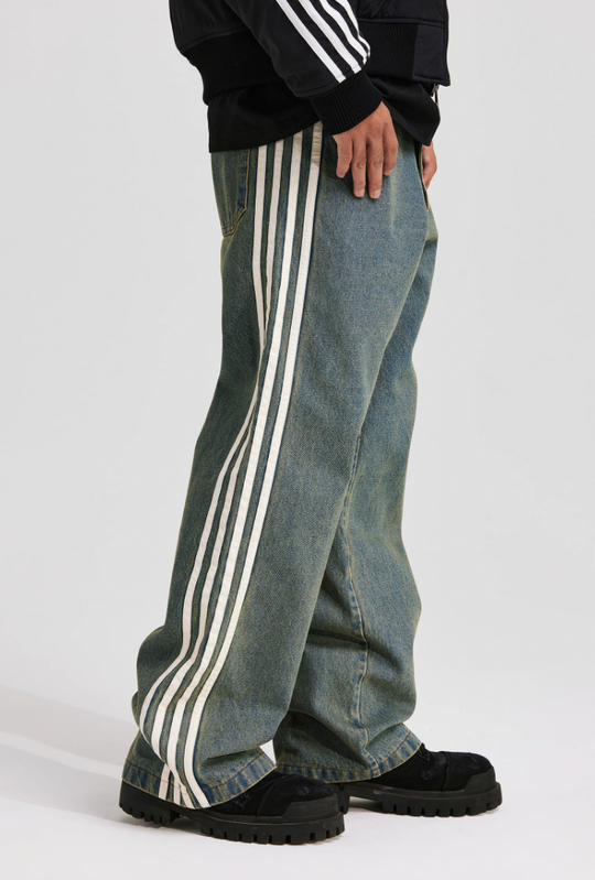 ANTIDOTE Vintage Striped Denim Jeans