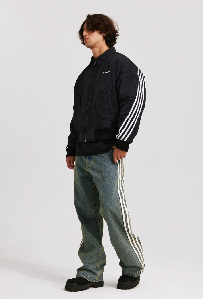 ANTIDOTE Vintage Striped Denim Jeans