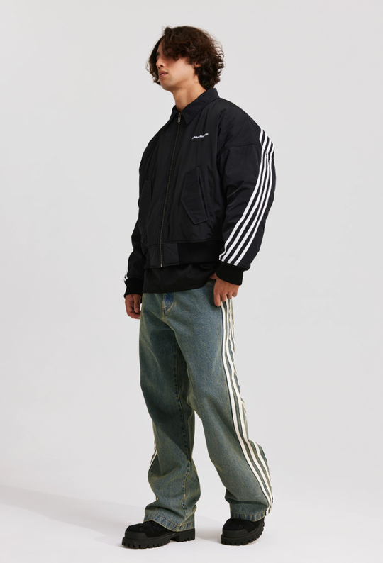 ANTIDOTE Vintage Striped Denim Jeans