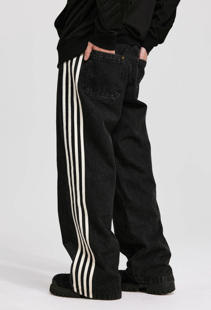ANTIDOTE Vintage Striped Denim Jeans