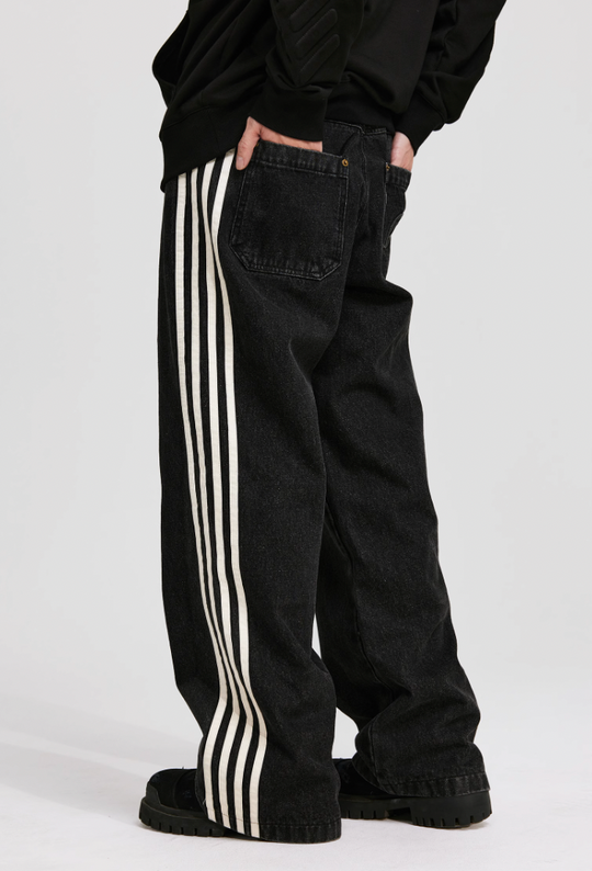 ANTIDOTE Vintage Striped Denim Jeans