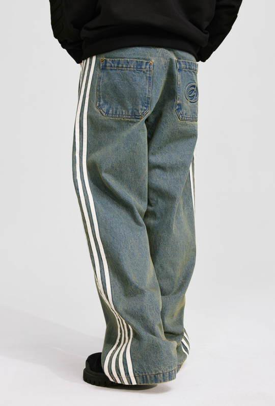 ANTIDOTE Vintage Striped Denim Jeans