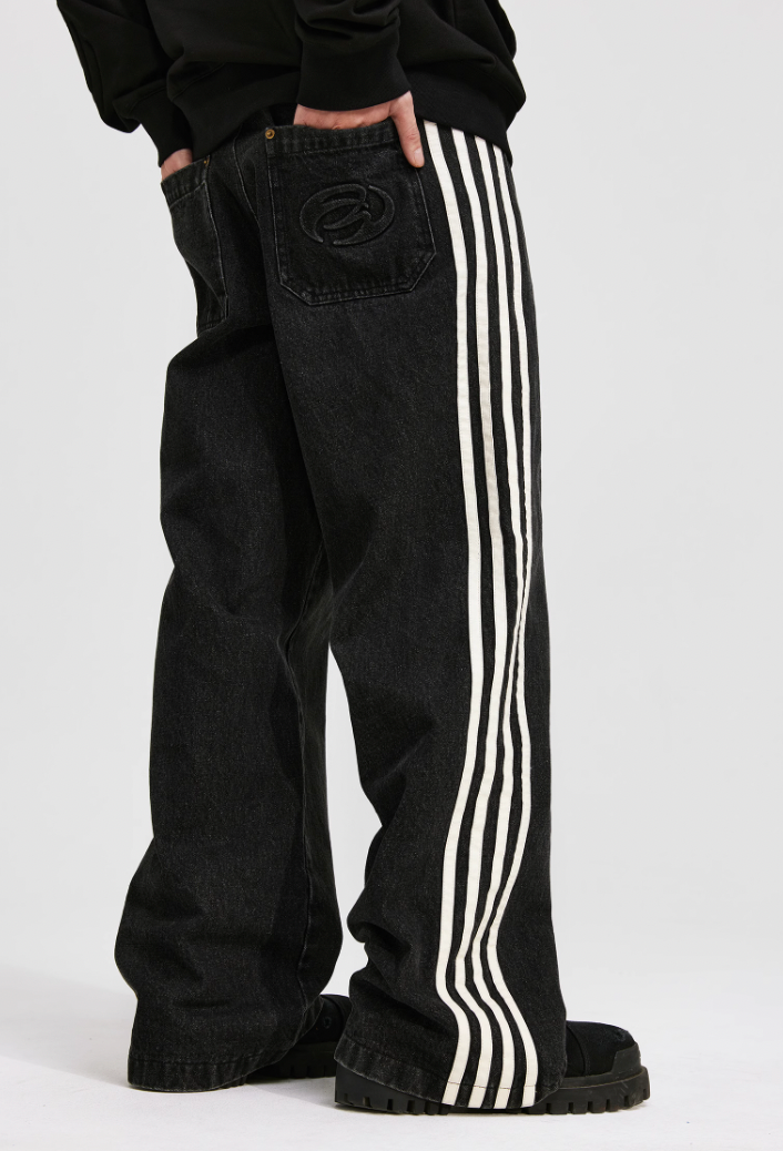 ANTIDOTE Vintage Striped Denim Jeans