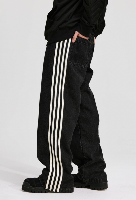 ANTIDOTE Vintage Striped Denim Jeans