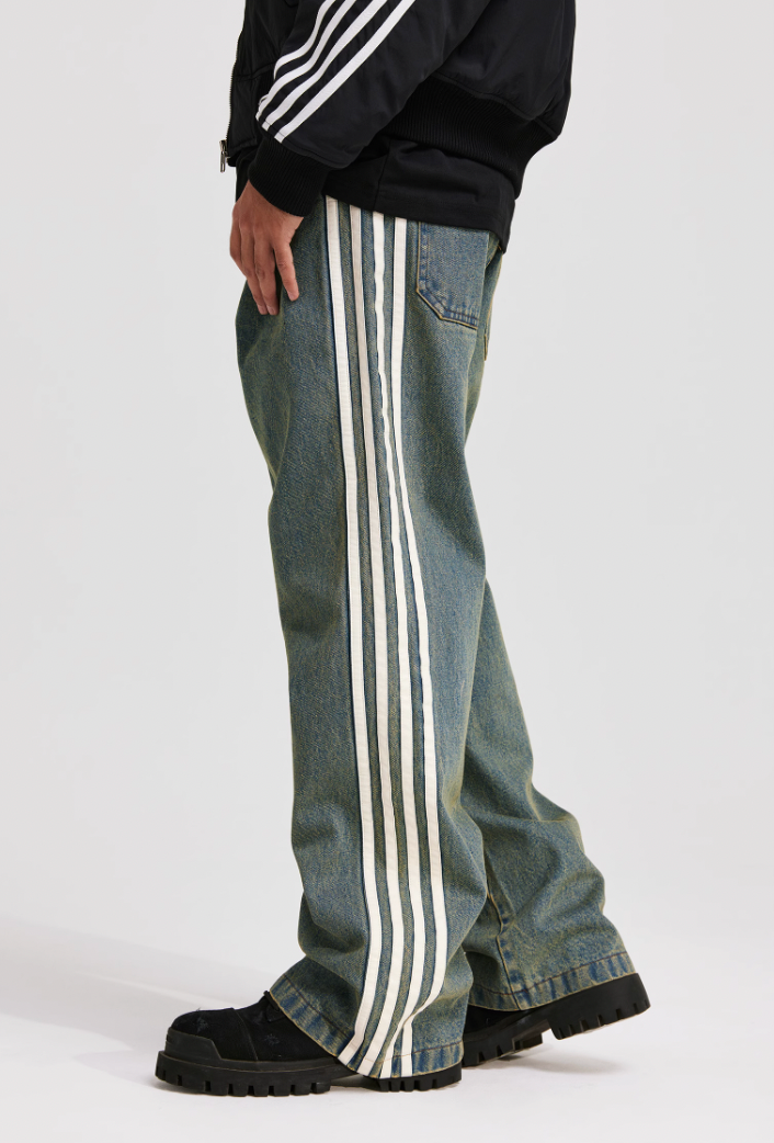 ANTIDOTE Vintage Striped Denim Jeans