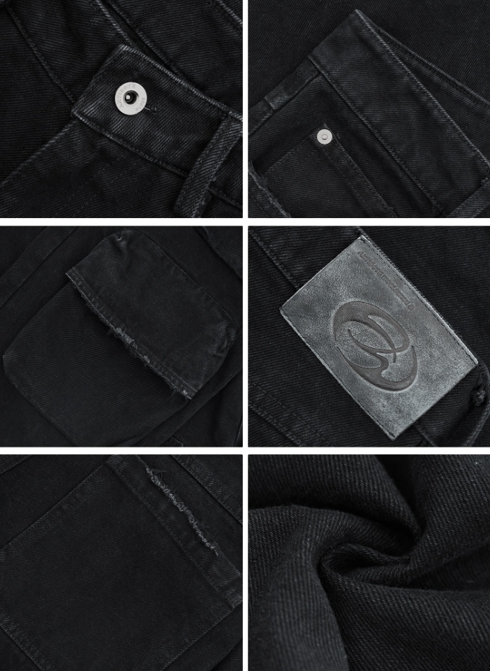 ANTIDOTE Destroyed Multi Pocket Work Pants