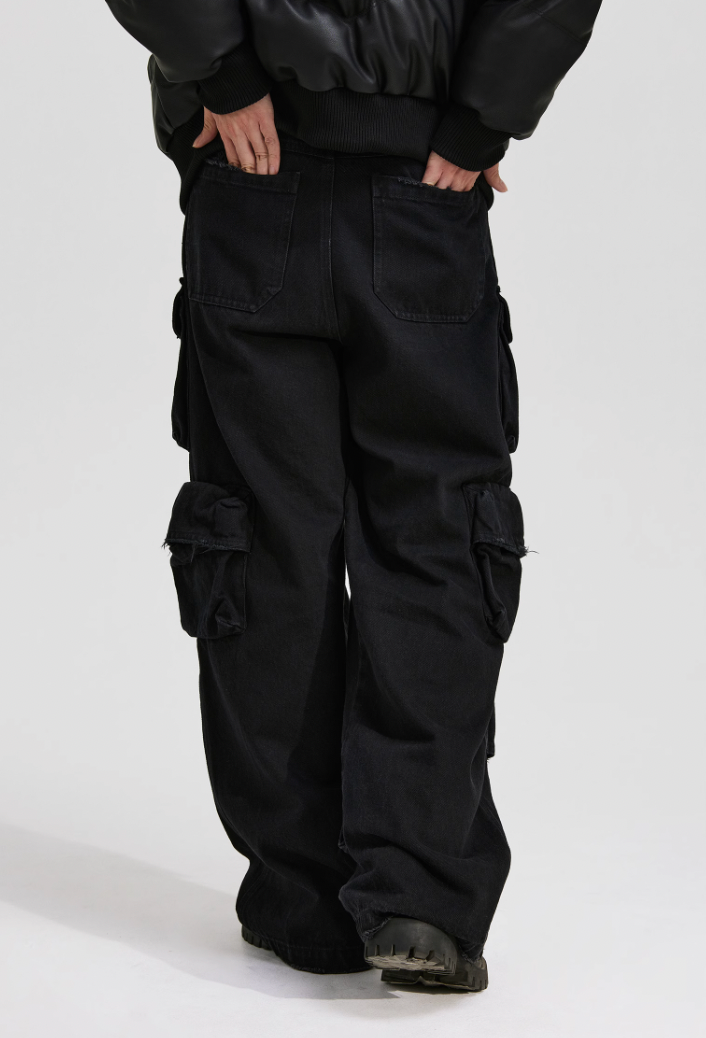 ANTIDOTE Destroyed Multi Pocket Work Pants