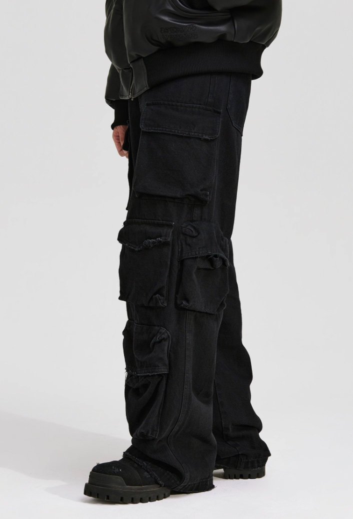 ANTIDOTE Destroyed Multi Pocket Work Pants