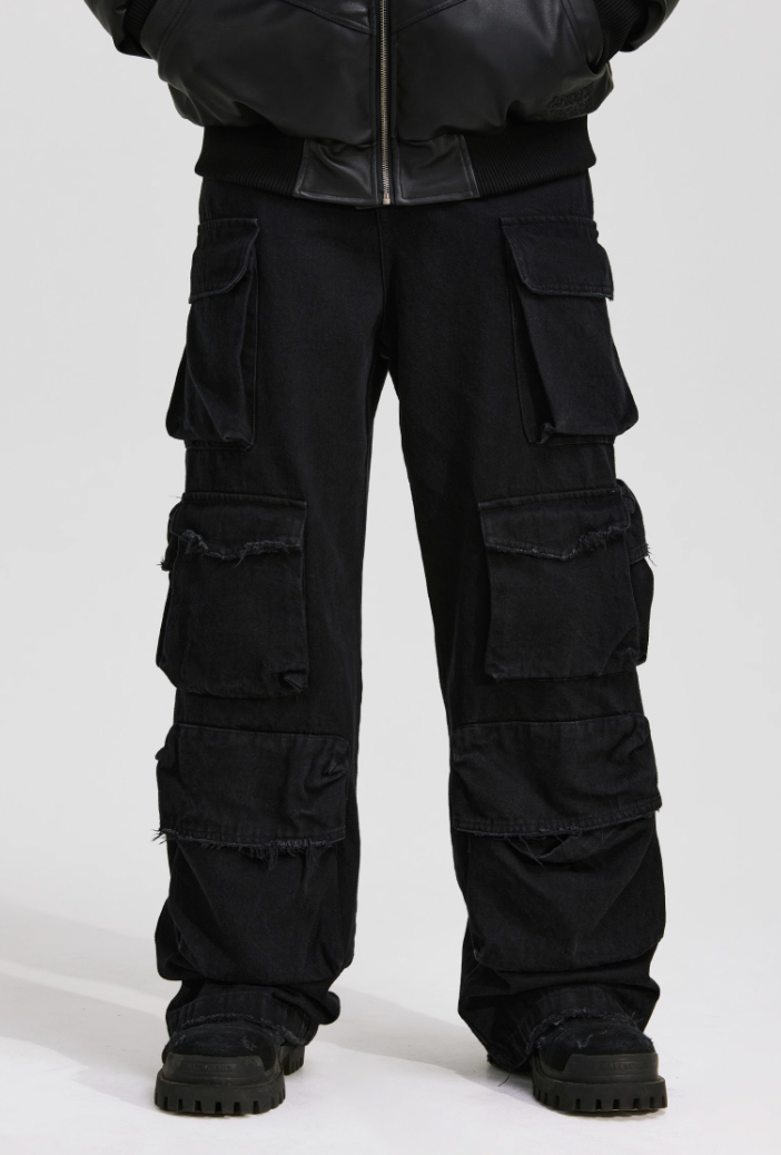 ANTIDOTE Destroyed Multi Pocket Work Pants