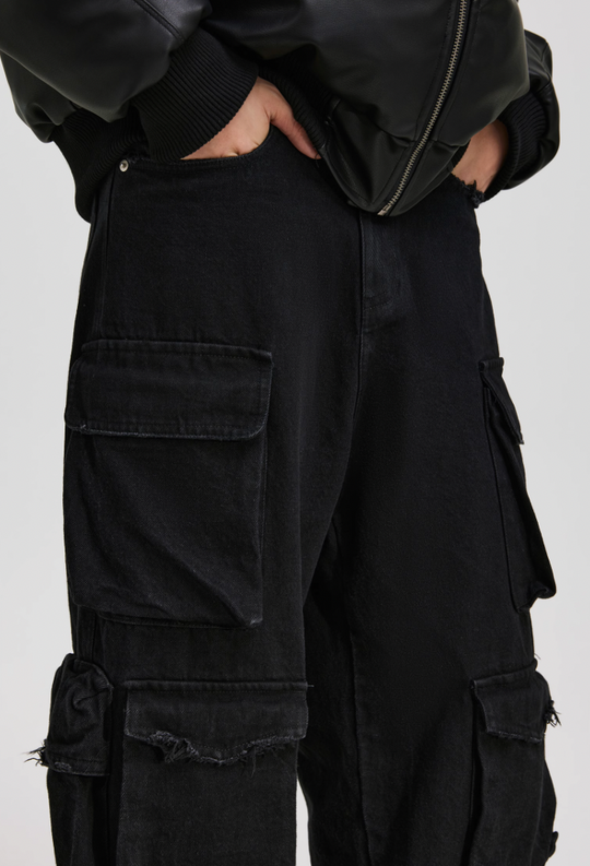 ANTIDOTE Destroyed Multi Pocket Work Pants