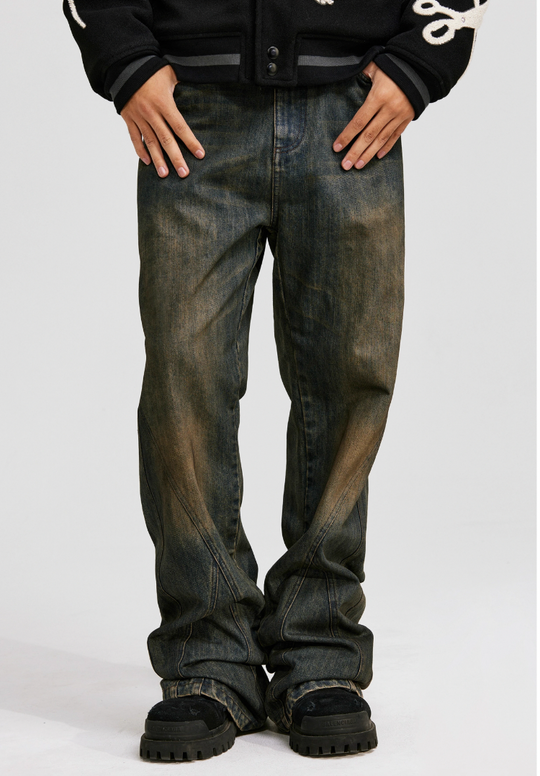 ANTIDOTE Spray Colored Micro Flared Denim Jeans