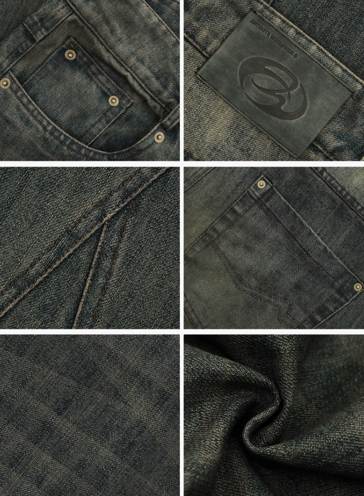 ANTIDOTE Spray Colored Micro Flared Denim Jeans