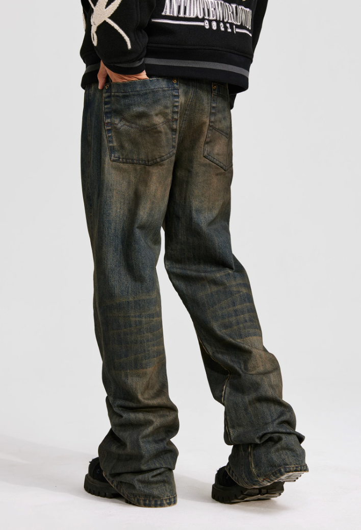 ANTIDOTE Spray Colored Micro Flared Denim Jeans
