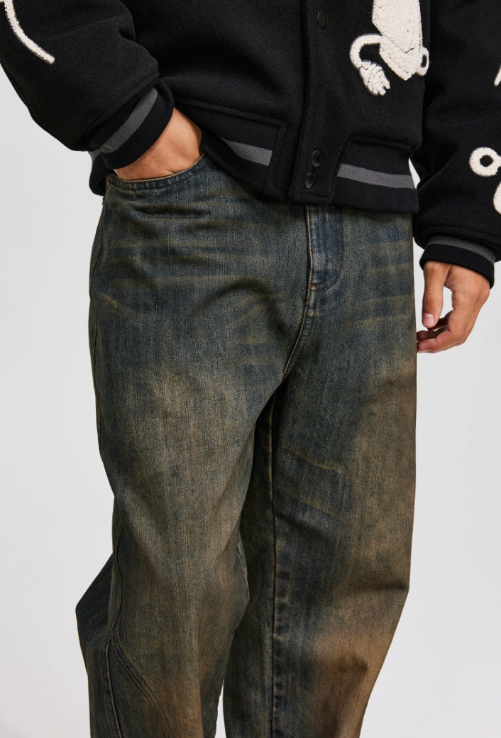 ANTIDOTE Spray Colored Micro Flared Denim Jeans