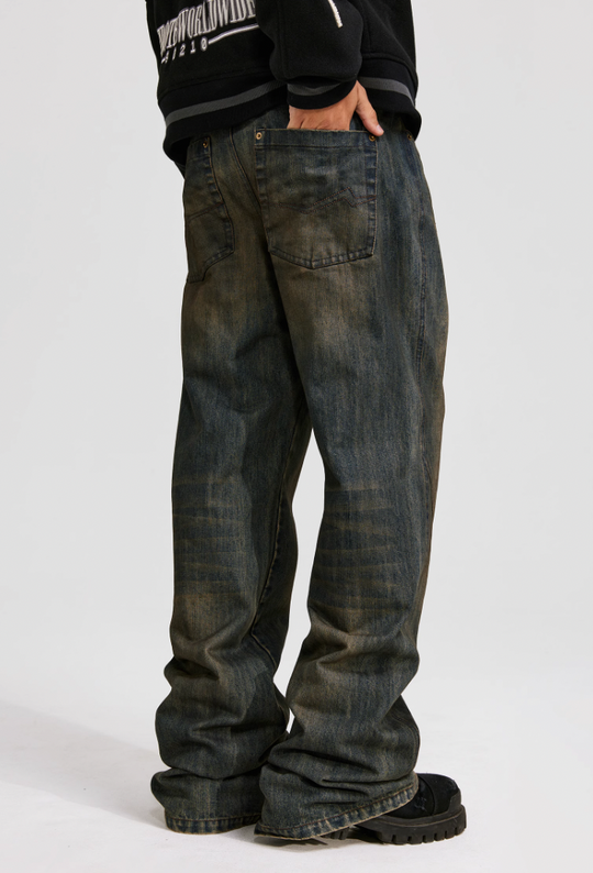 ANTIDOTE Spray Colored Micro Flared Denim Jeans