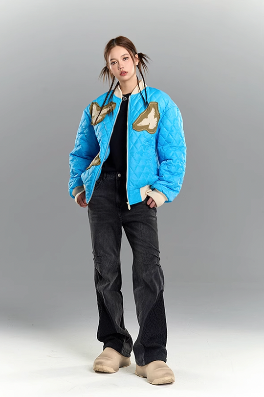 YADcrew Peace Dove 3D Foam Cutting Patch Jacket