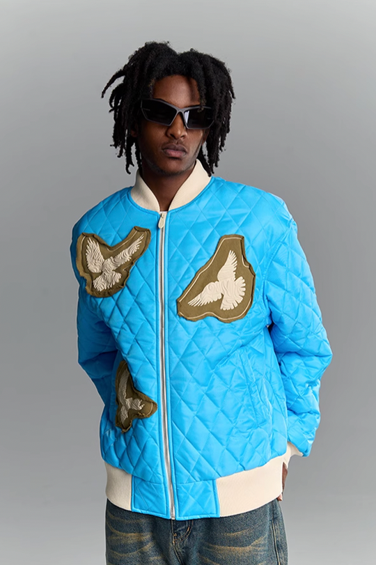 YADcrew Peace Dove 3D Foam Cutting Patch Jacket
