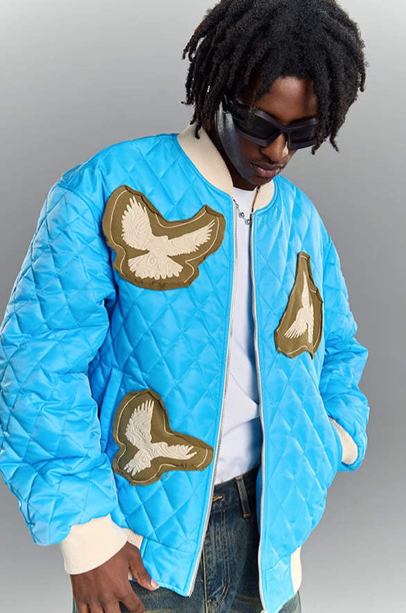 YADcrew Peace Dove 3D Foam Cutting Patch Jacket